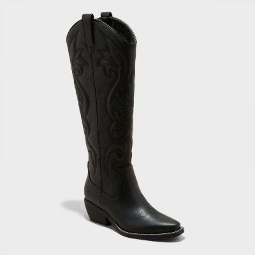 Classic Black Western Knee-High Women's Boots